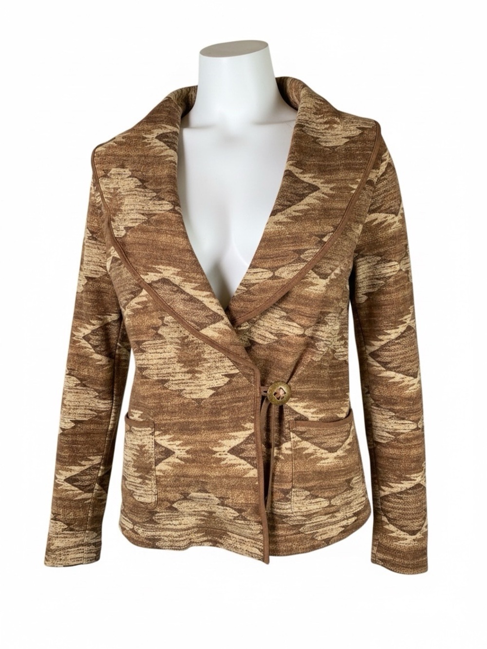 Lauren Ralph Lauren Jeans Southwestern Cotton Shawl Cardigan Medium